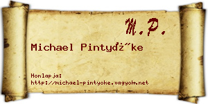 Michael Pintyőke névjegykártya
